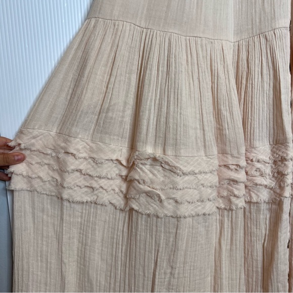 FREE PEOPLE Sunday Stroll Maxi Dress in Ivory Combo. Size Medium - Picture 10 of 16